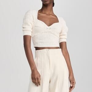 ALC Gigi Top Cotton Crochet Cropped Top